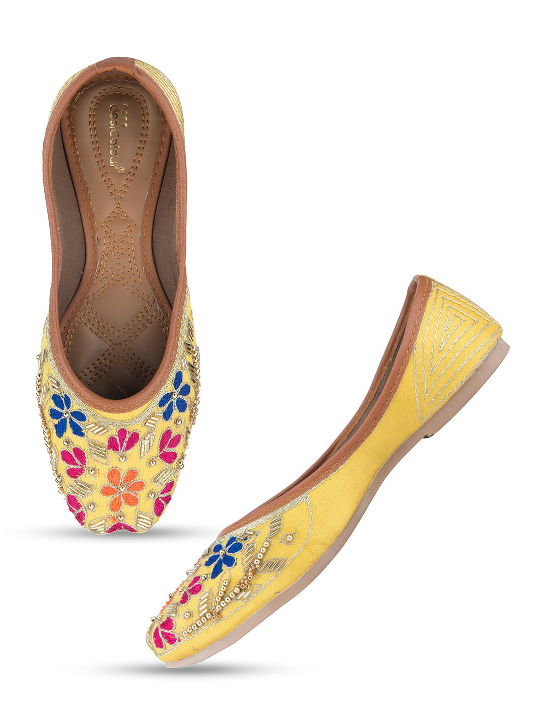 Desi Colour Women Indian Ethnic Footwear-Heavy Emb -16