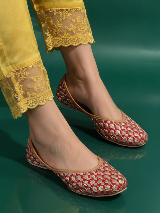 Desi Colour Women Indian Ethnic Footwear-Ruby by DC