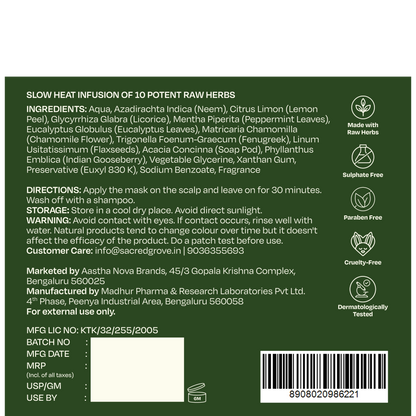 Sacred Grove Licorice & Peppermint Deep Clean Scalp Mask