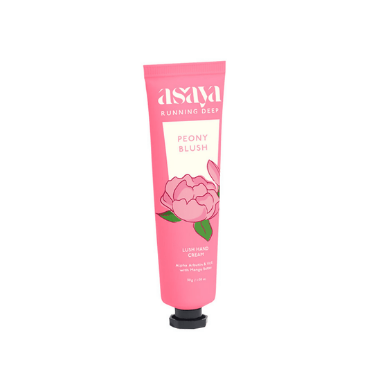 Asaya Peony Floral Hand Cream Softens Dry, Rough Hands For Men & Women