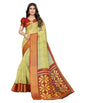 Vamika Cotton Light Green Jari Border Bollywood Style Saree (DINO LIGHT GREEN)