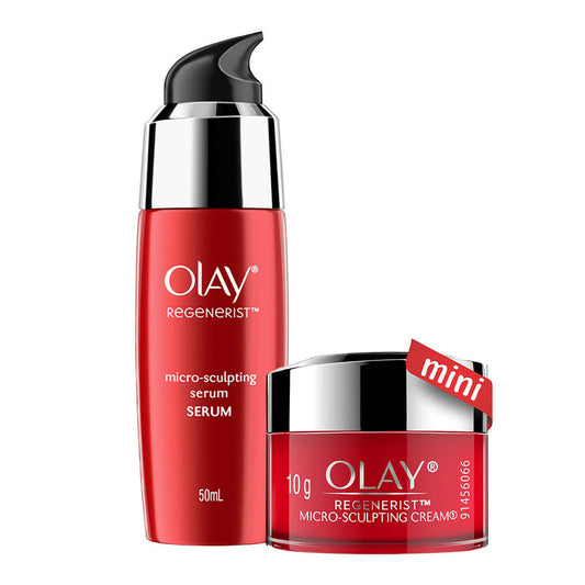 Olay Regenerist Micro-sculpting Cream Mini and Regenerist Anti-ageing Serum Combo