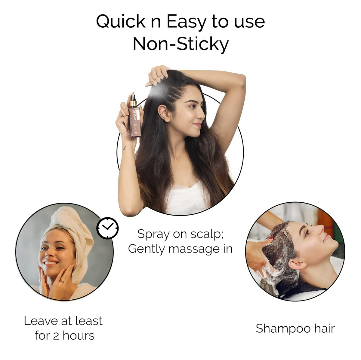 Pyoura Rosemary Water Spray For Hair Fall Control Natural Non-Greasy Heat Protection Serum Mist Toner