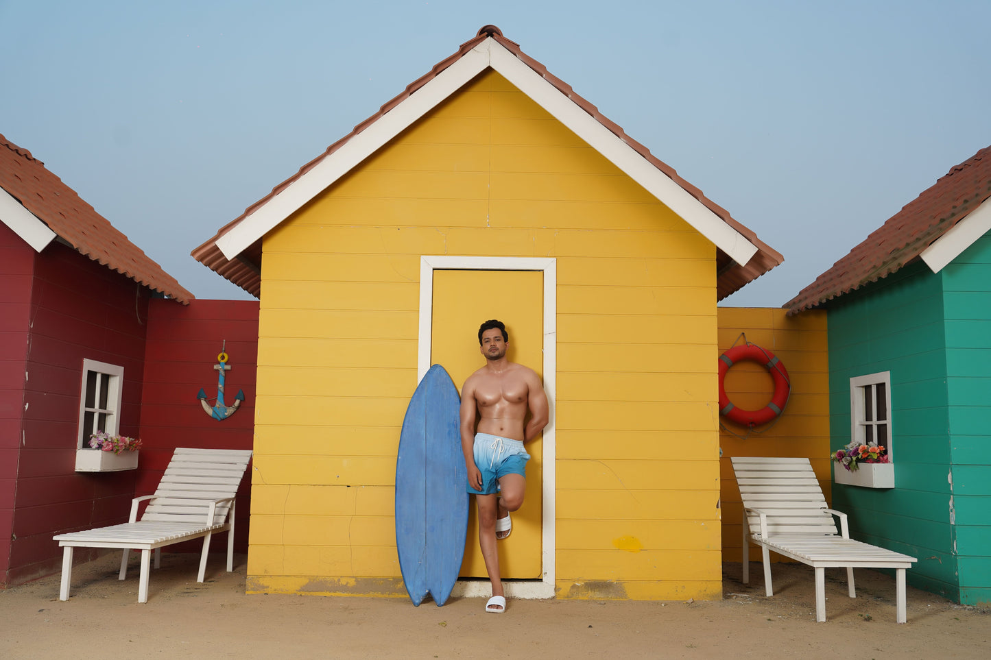 Noroke Sustainable fabric | Poly elastane Ombre Men Swim Shorts