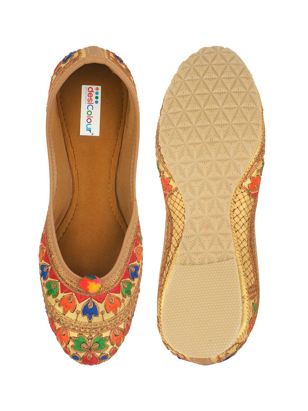 Desi Colour Women Indian Ethnic Footwear-Colour Wave