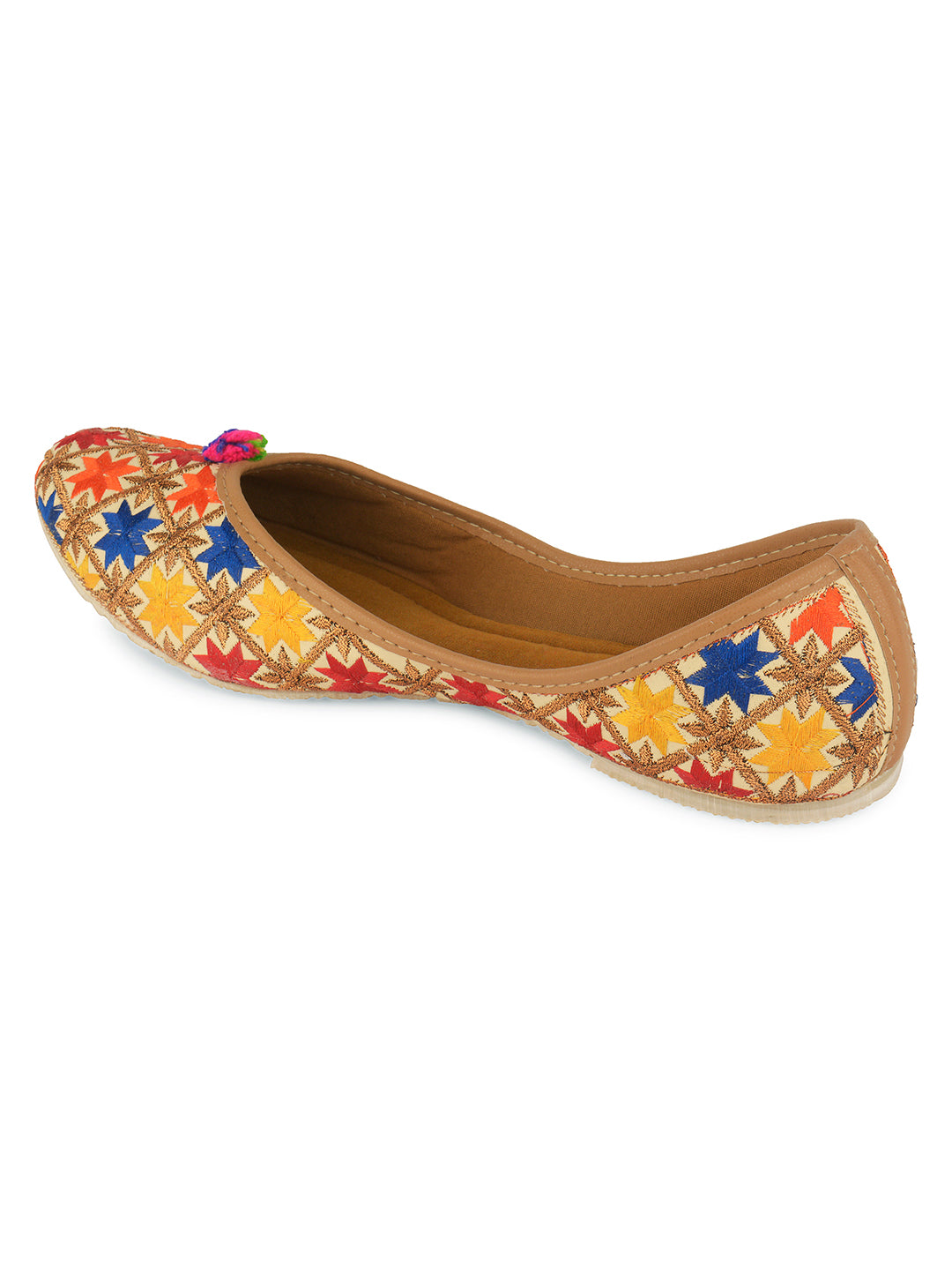 Desi Colour Women Indian Ethnic Footwear-Office Wear Ultra Comfortable Phulkari Work