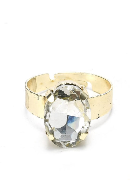 Mominos Fashion Johar Kamal Gold-Polished Finish Stone Choker For Women (White)