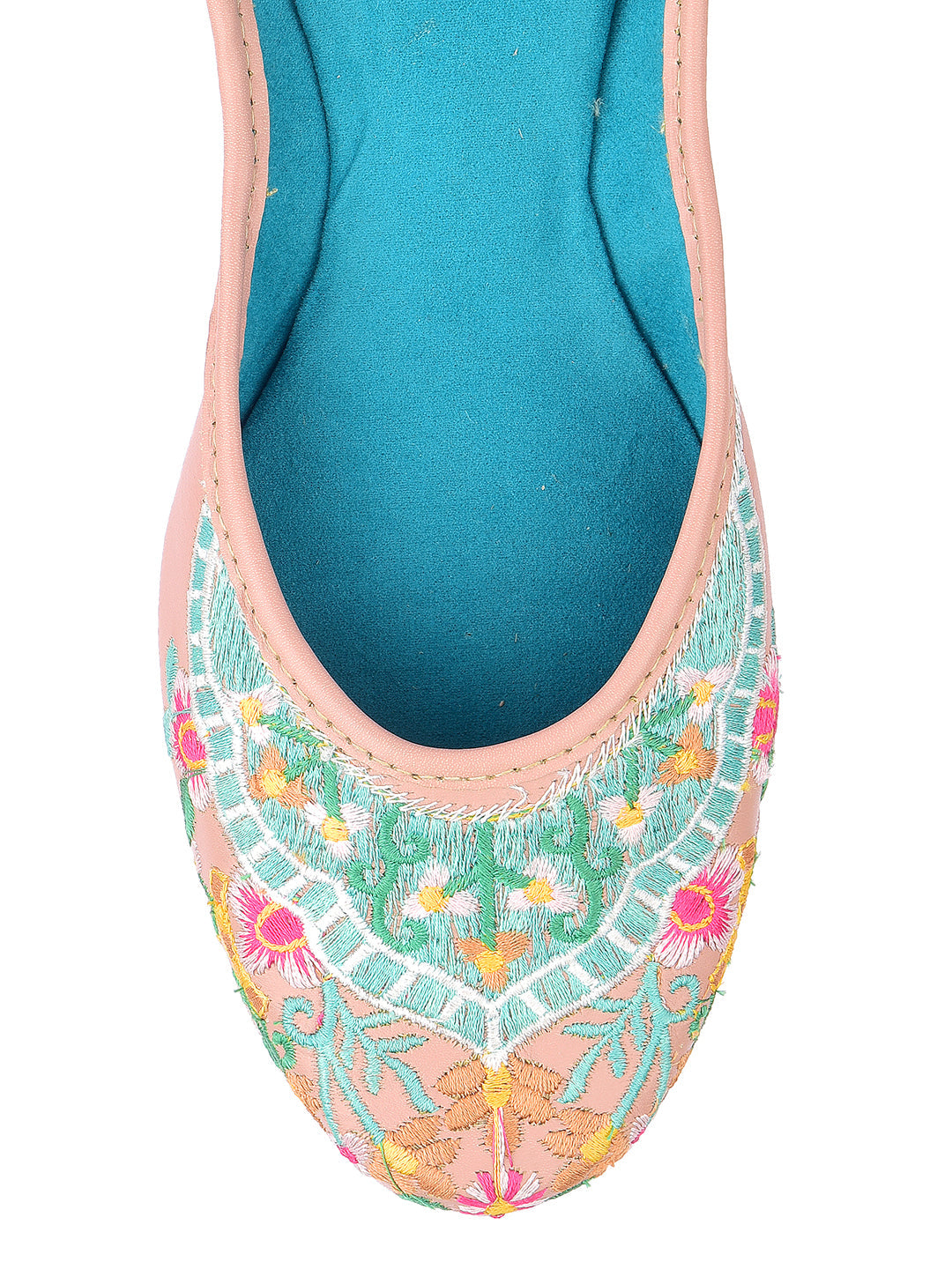Desi Colour Women Indian Ethnic Footwear-Dual Colour Emb