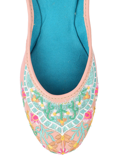 Desi Colour Women Indian Ethnic Footwear-Dual Colour Emb