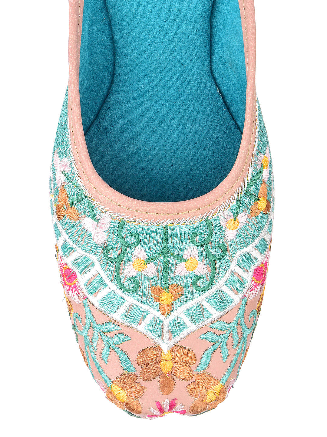 Desi Colour Women Indian Ethnic Footwear-Dual Colour Emb