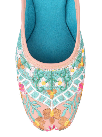 Desi Colour Women Indian Ethnic Footwear-Dual Colour Emb