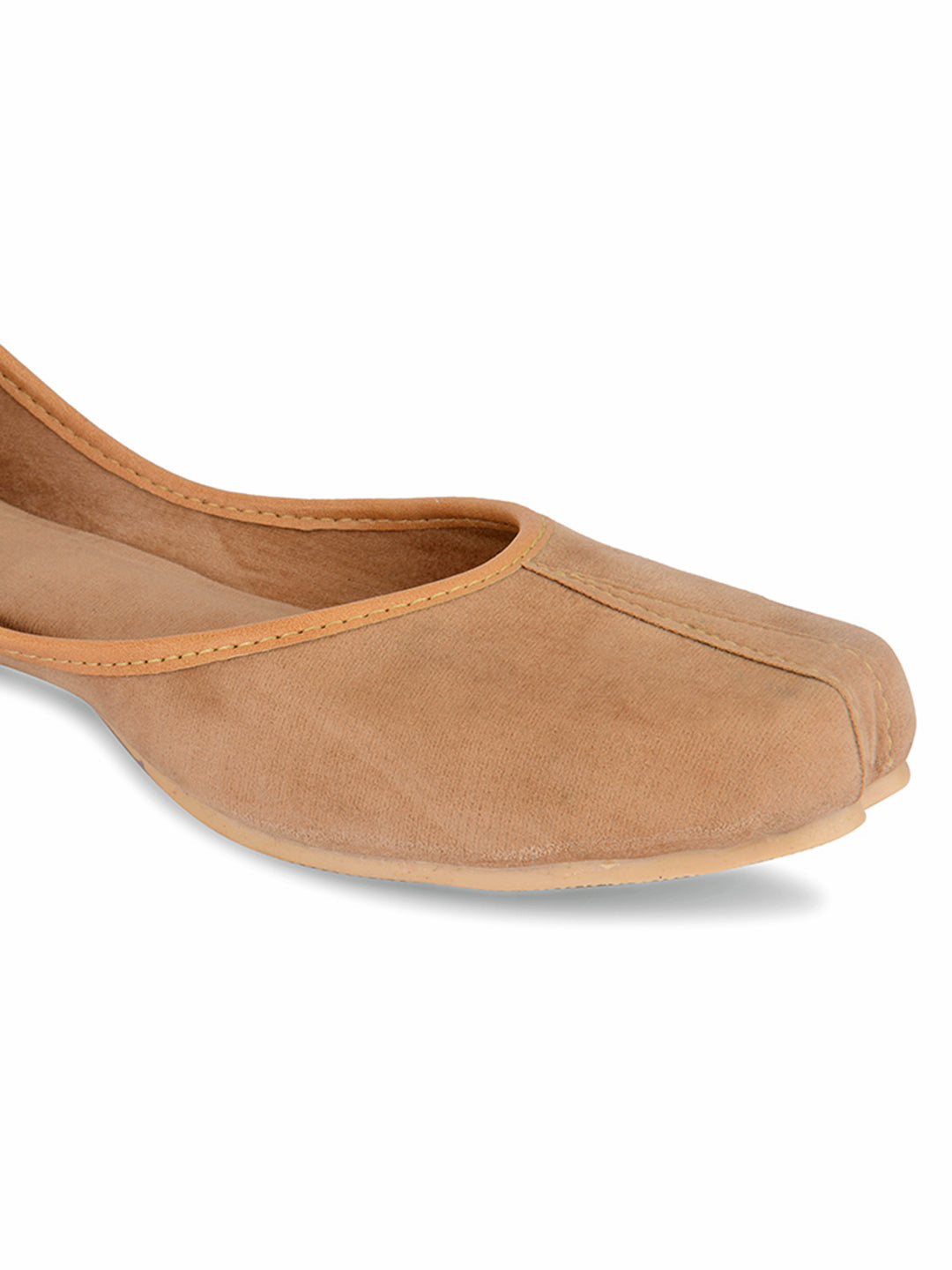 Desi Colour Women Indian Ethnic Footwear-Basic Suede -Beige