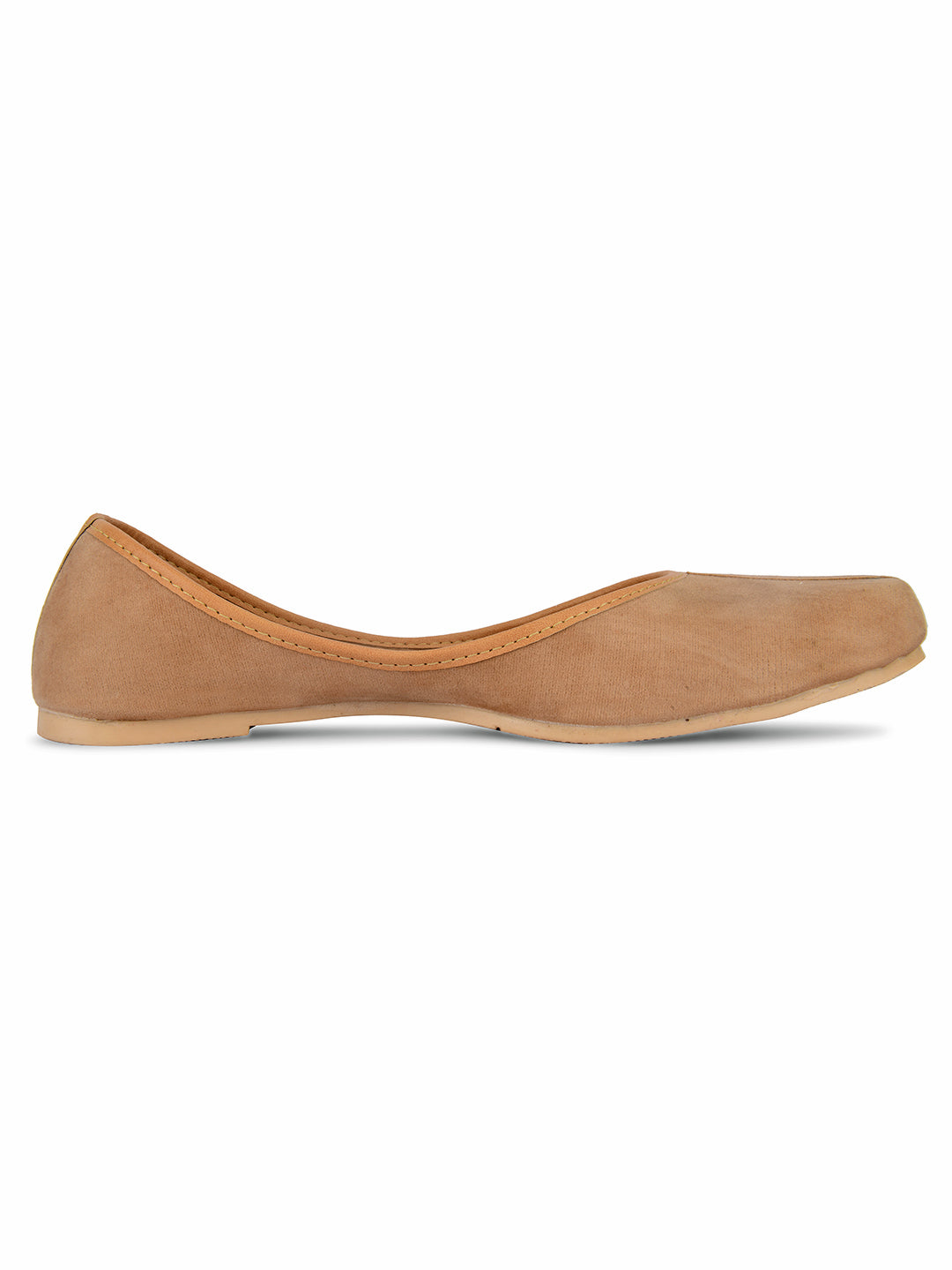 Desi Colour Women Indian Ethnic Footwear-Basic Suede -Beige