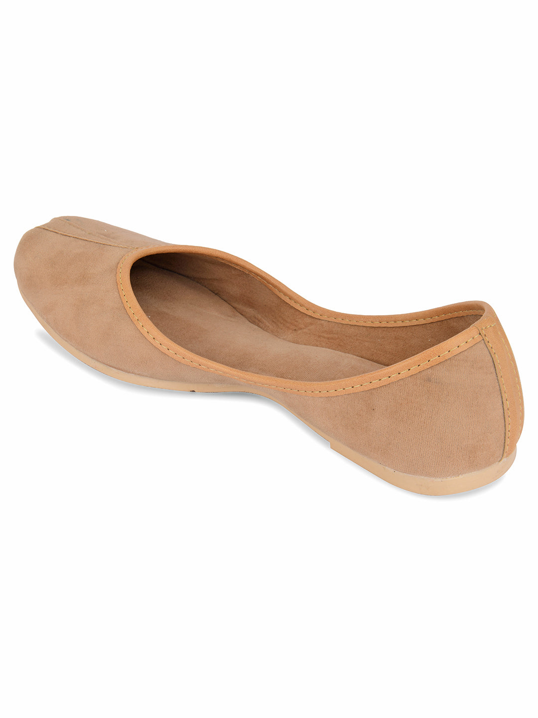 Desi Colour Women Indian Ethnic Footwear-Basic Suede -Beige