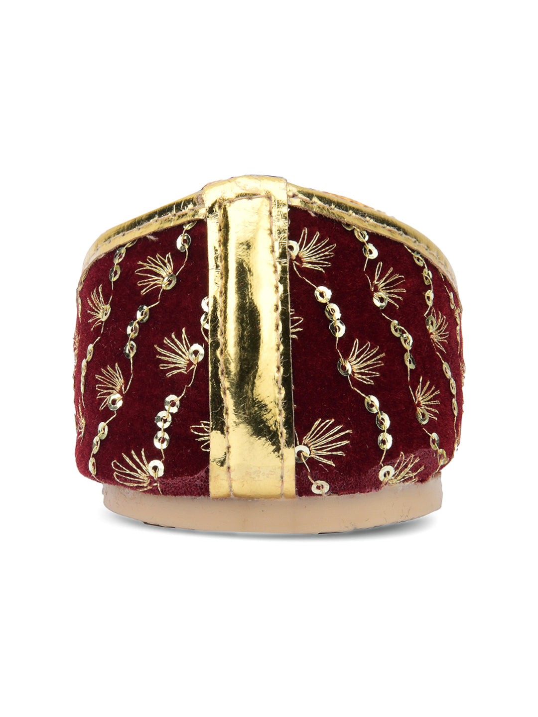 Desi Colour Women Indian Ethnic Footwear-Maroon Star