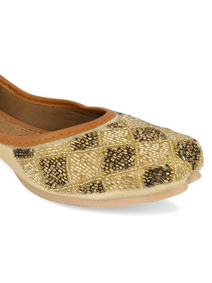 Desi Colour Women Indian Ethnic Footwear-Rhombus-Copper