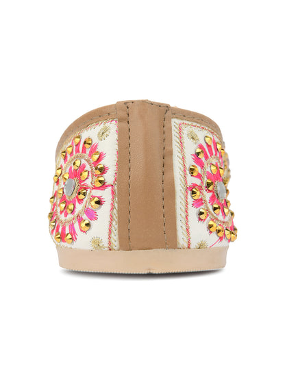 Desi Colour Women Indian Ethnic Footwear-Mini Dabka-Mirror Jarkan 5
