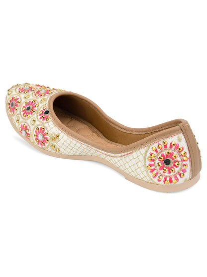 Desi Colour Women Indian Ethnic Footwear-Mini Dabka-Mirror Jarkan 5