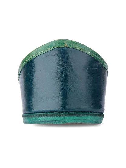 Desi Colour Women Indian Ethnic Footwear-Green Elegance