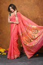 Very Much Indian EXCLUSIVE! Handloom Pure Cotton Paithani With Asawali Pallu - Pink Peach
