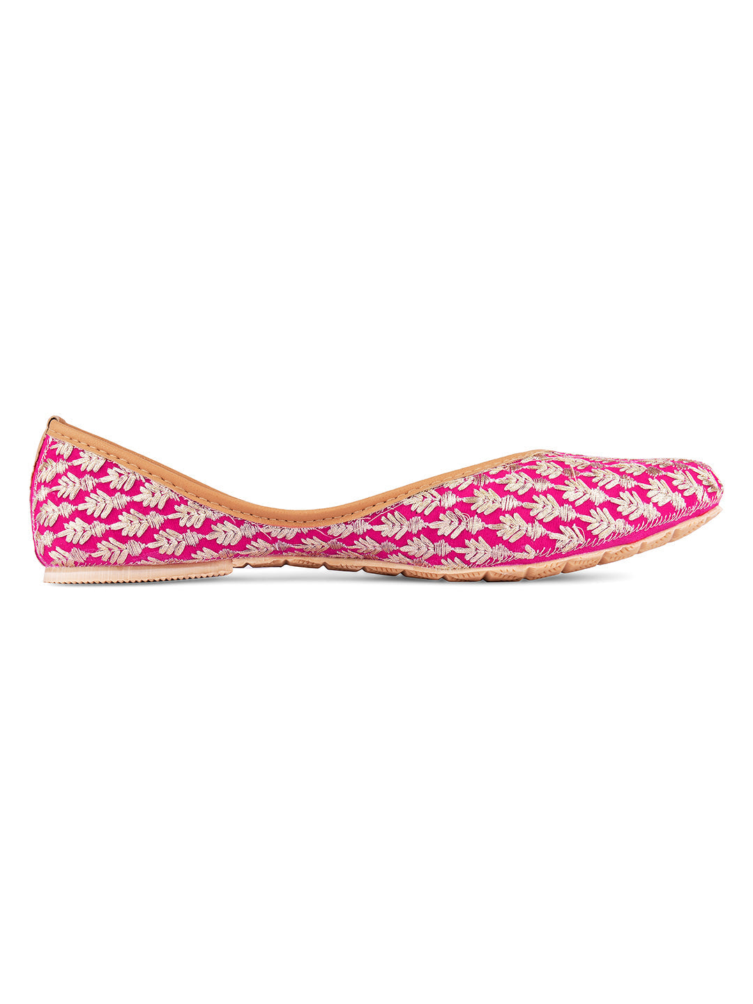 Desi Colour Women Indian Ethnic Footwear-Pinky