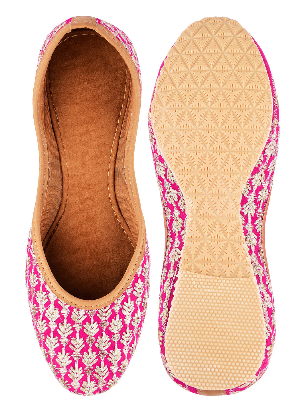 Desi Colour Women Indian Ethnic Footwear-Pinky