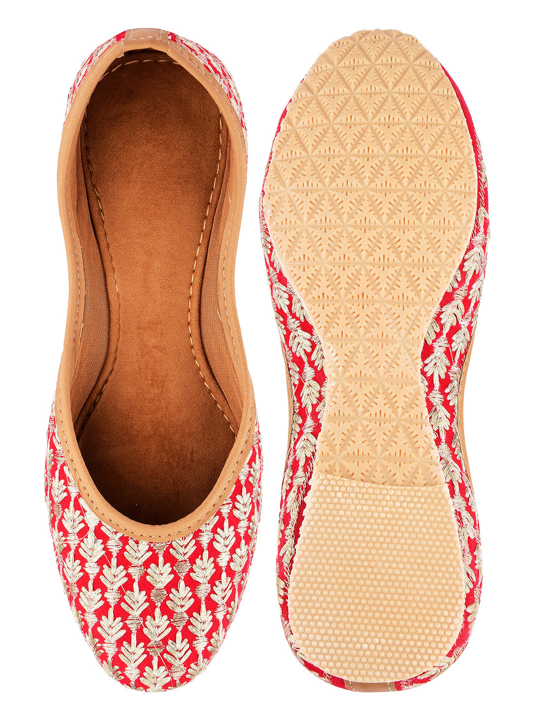Desi Colour Women Indian Ethnic Footwear-Ruby by DC