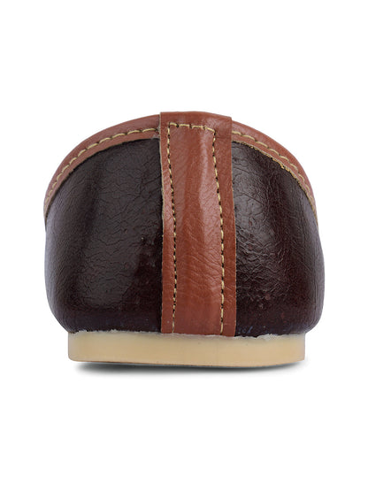 Desi Colour Women Indian Ethnic Footwear-Traditional Dark Brown Polish