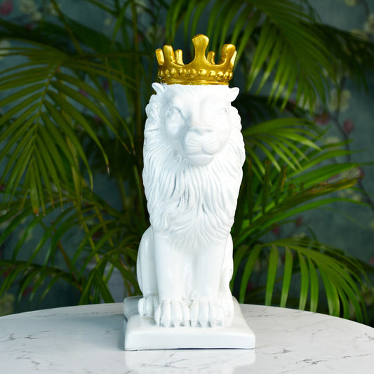 Sowpeace White Lion Showpiece