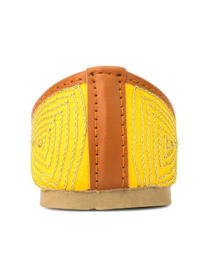 Desi Colour Women Indian Ethnic Footwear-Yellow Pipe