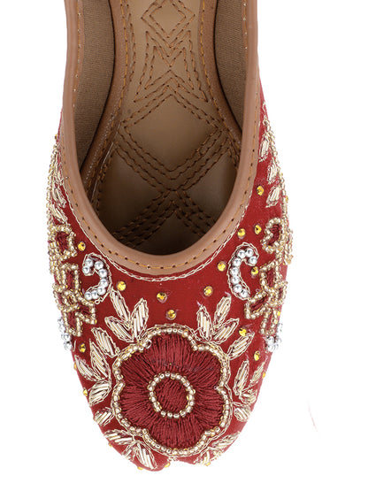 Desi Colour Women Indian Ethnic Footwear-Velvet Wedding-5
