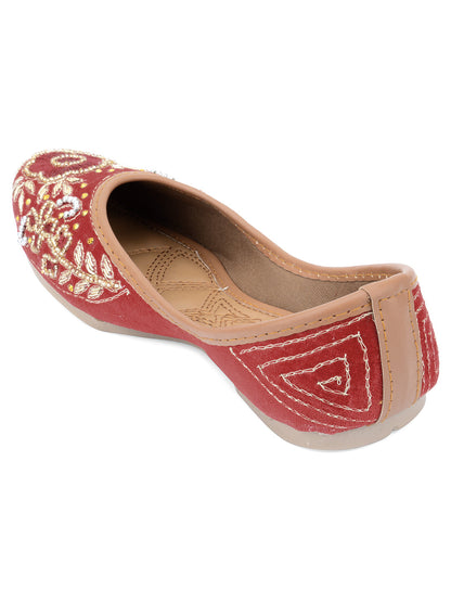 Desi Colour Women Indian Ethnic Footwear-Velvet Wedding-5
