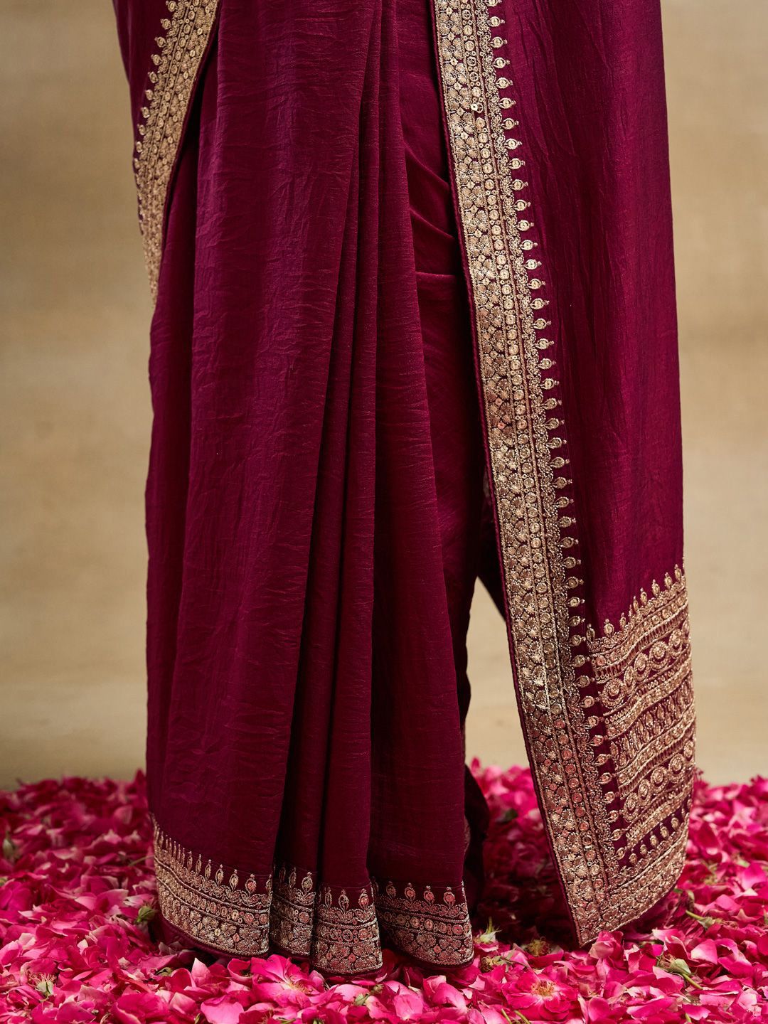 kasee Embroidered Pure Silk Saree