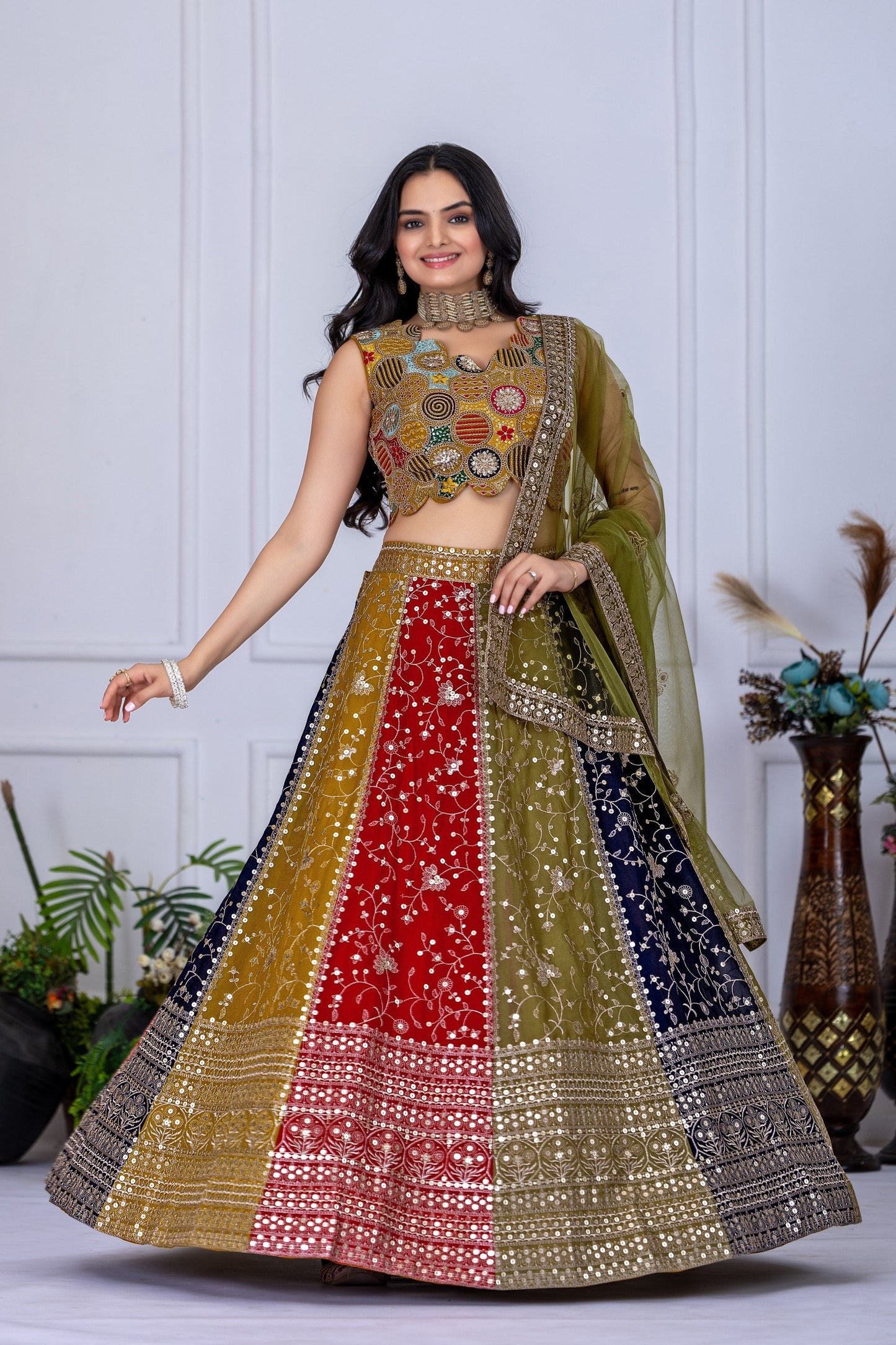 Lehenga Mart Designer Wedding Lehenga choli for Women - Multicolor