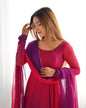 Evanik Pink Pure Soft Georgette Colorful Padding Anarkali Suit