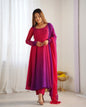 Evanik Pink Pure Soft Georgette Colorful Padding Anarkali Suit