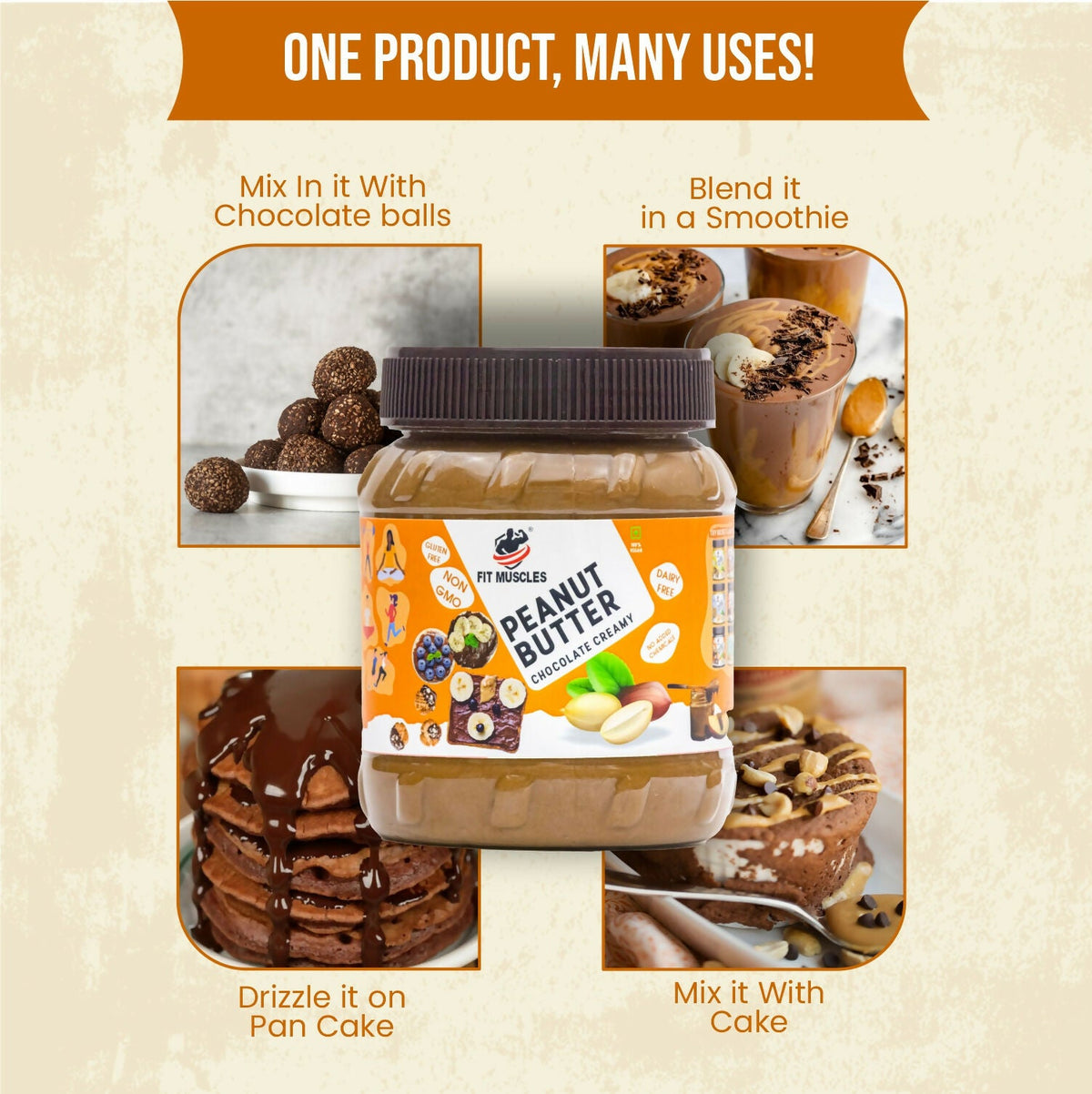 Fit Muscles Chocolate Creamy Peanut Butter
