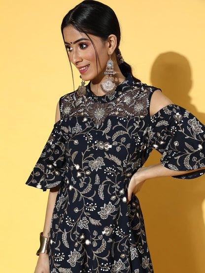 Yufta Deep Navy Blue Dress