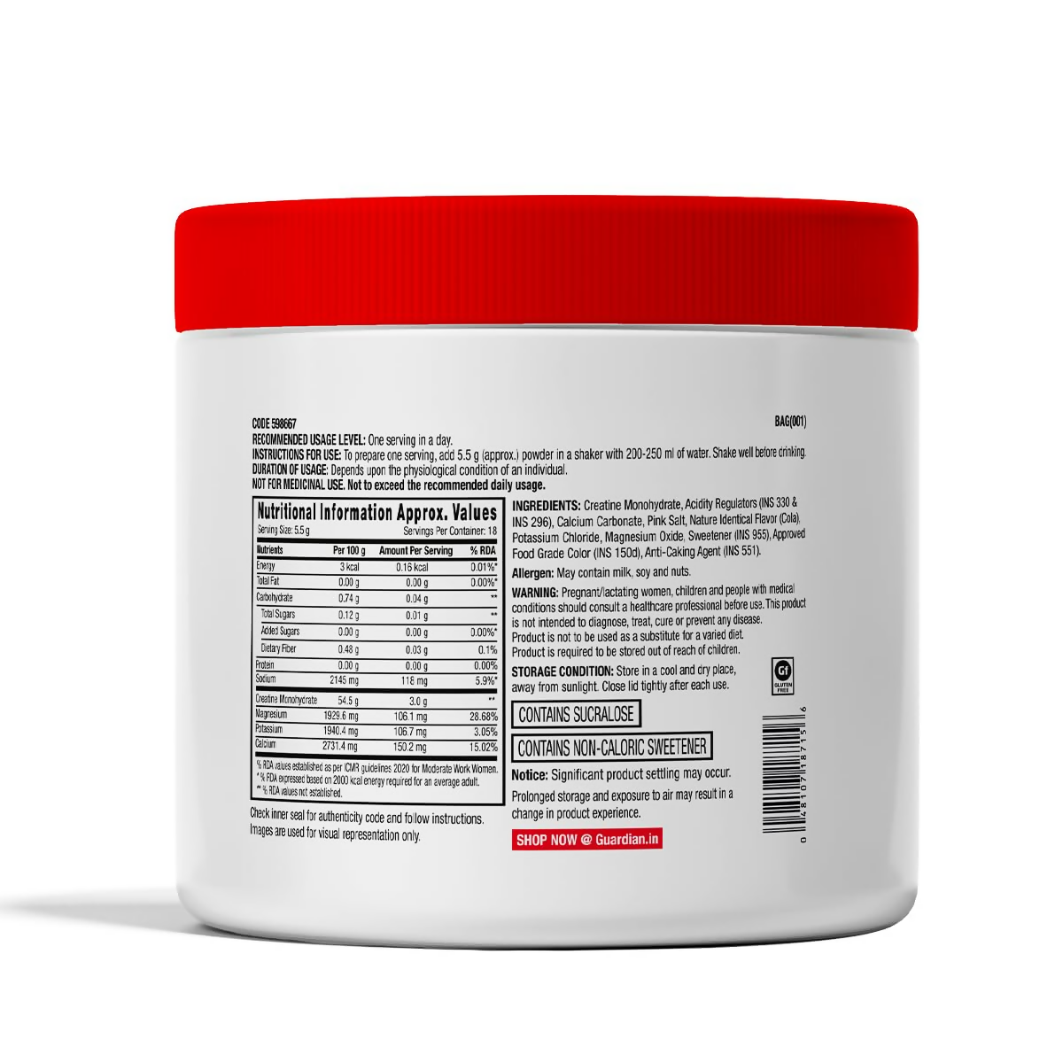 GNC Creatine+ Electrolytesh Cola