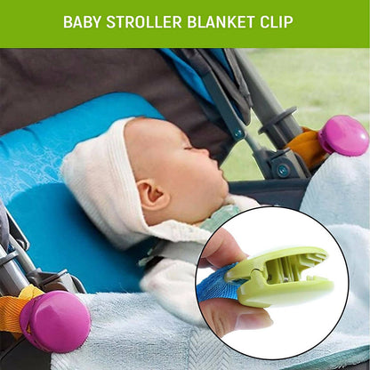 Safe-O-Kid Baby Stroller Clip, Glossy Blanket Clip Stroller, Pram/Buggy Accessories For Baby, Pink
