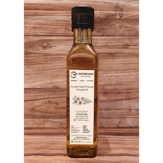 Satjeevan Organic Wood-Pressed Flaxseed Oil