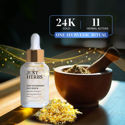 Just Herbs 24K Gold & Bakuchiol Deep Nourishing Face Serum