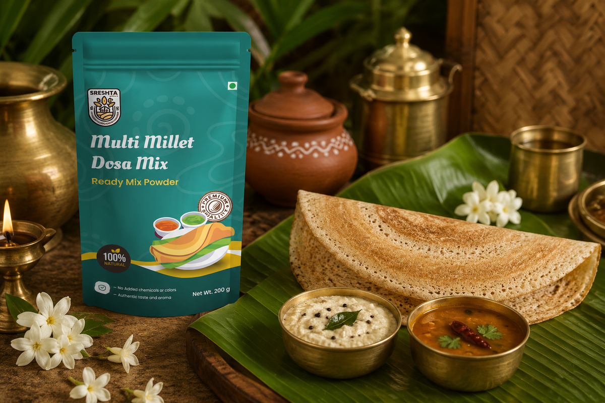 Sreshta Farms Instant Multi Millet Dosa Mix Powder