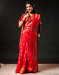 Joban Fashion Silk Banarasi Red & Golden Color Saree