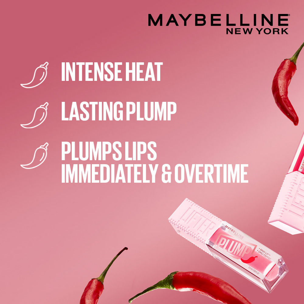 Maybelline New York Lifter Plump - Plumping Lip Gloss - Pink Sting
