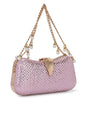Joban Fashion Handicraft Hand Embroidered Box Clutch Bag Purse For Bridal, Casual, Wedding Bag For Women & Girls - Pink