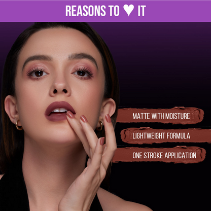 Staze 9 To 9 Pout On Matte And Smudgeproof Lip Crayon - 10 Royally Ruby