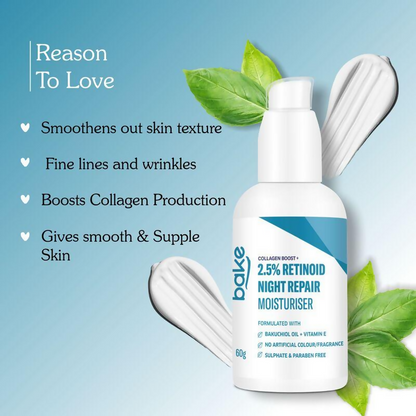 Bake 2.5% Retinol Night Repair moisturiser Cream