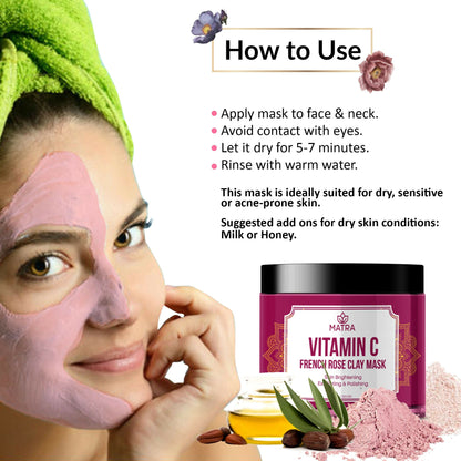 Matra Vitamin C French Rose Clay Mask