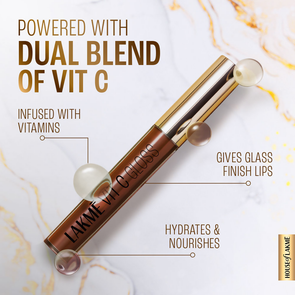 Lakme Superglow Vit C Gloss - Coca Brown